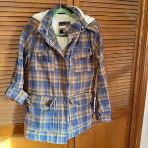 Hurley 90’s Y2K Blue Orange Plaid Jacket